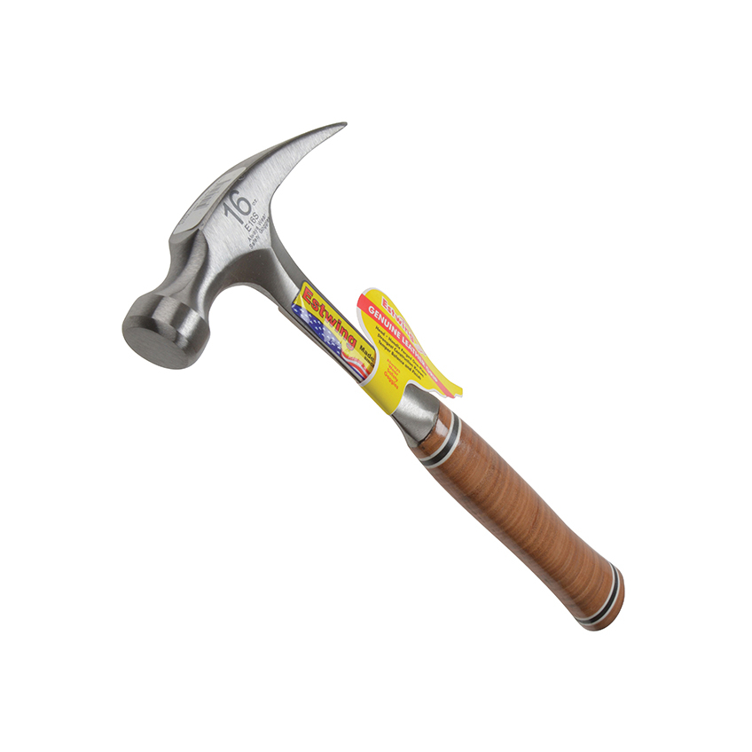 Estwing Straight Claw Hammer, Leather Grip