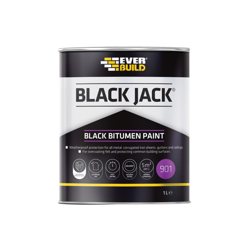 Everbuild Sika Black Jack® 901 Black Bitumen Paint