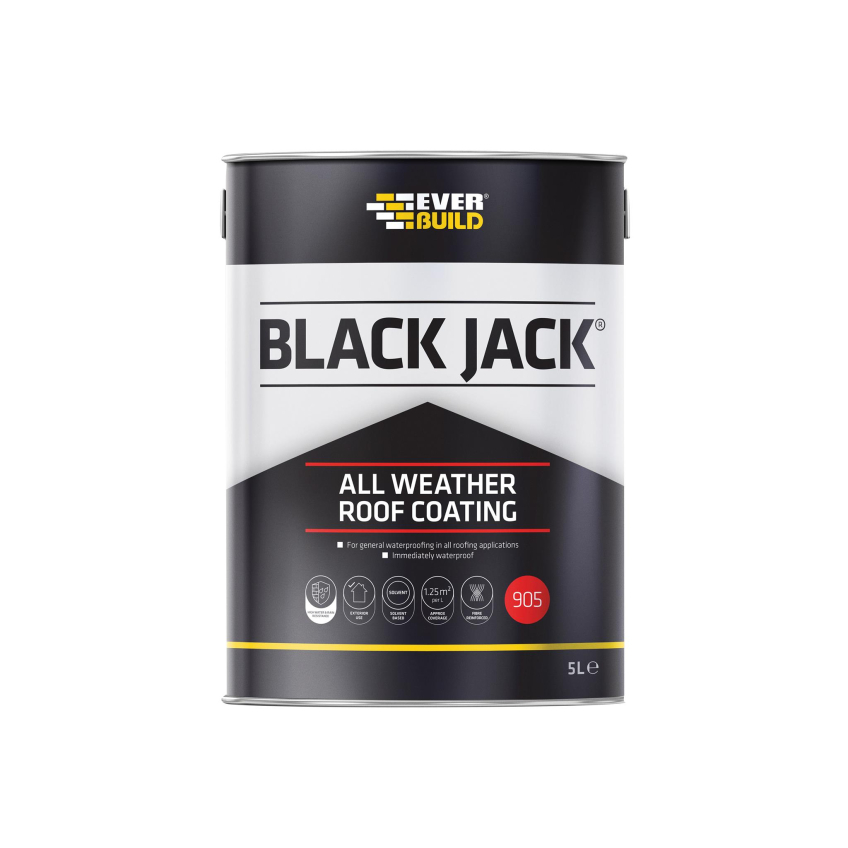 Everbuild Sika Black Jack® 905 All Weather Roof Coating 5 litre