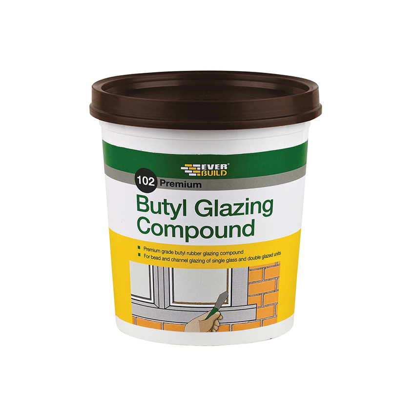 Everbuild Sika 102 Butyl Glazing Compound Brown 2kg