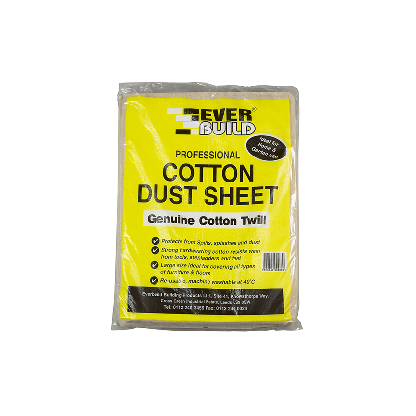 Everbuild Sika Cotton Dust Sheet 3.6 x 2.7m