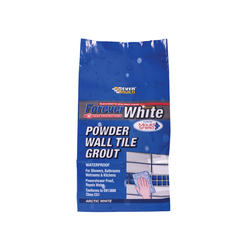 Everbuild Sika Forever White Powder Wall Tile Grout 3kg