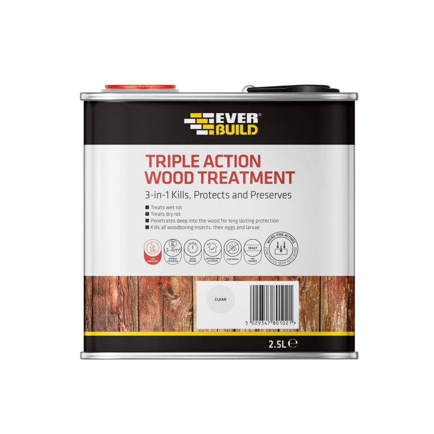 Everbuild Sika Triple Action Wood Treatment 2.5 litre