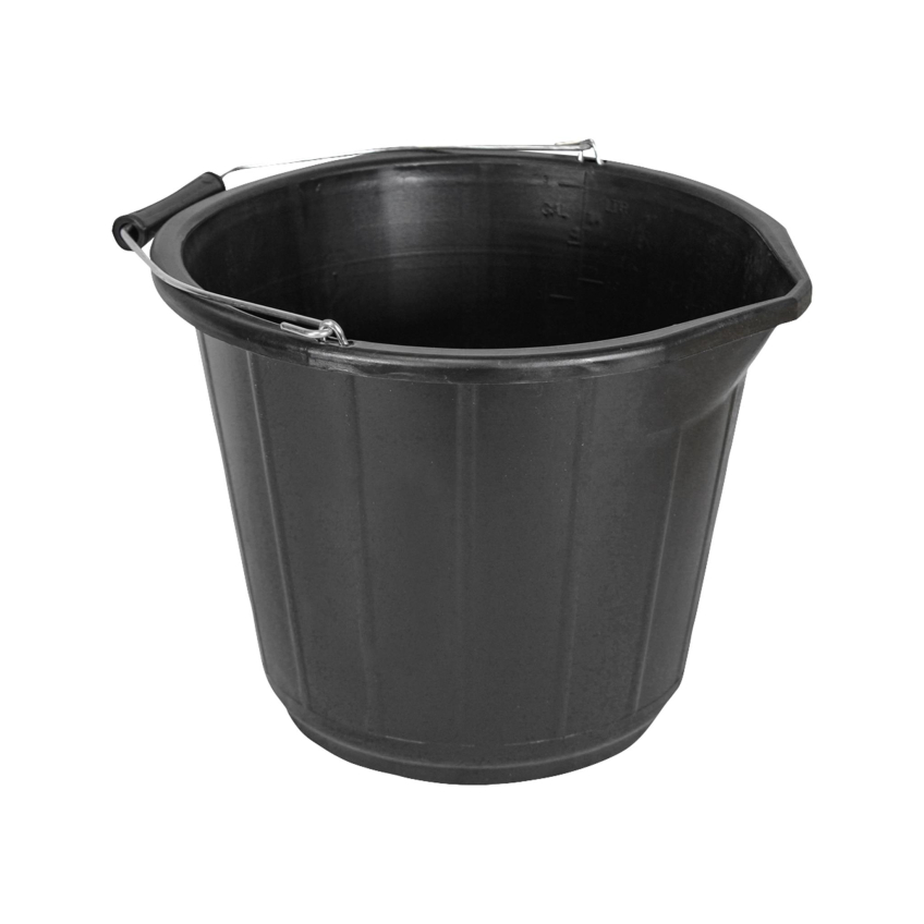 Faithfull General-Purpose Bucket 14 litre (3 gallon) - Black