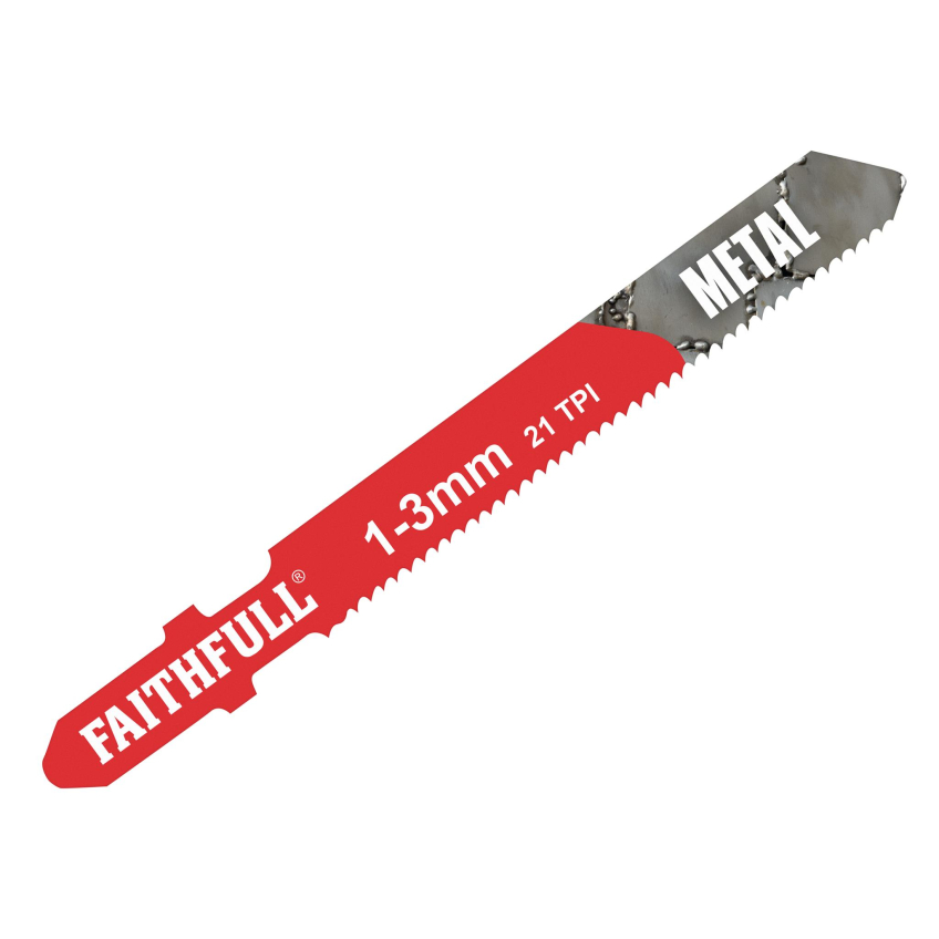 Faithfull 8009-HSS Metal Cutting Jigsaw Blades Pack of 5 T118A