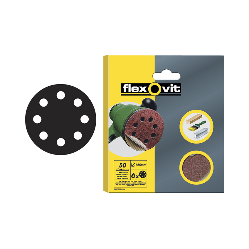 Flexovit Hook & Loop Sanding Discs 125mm