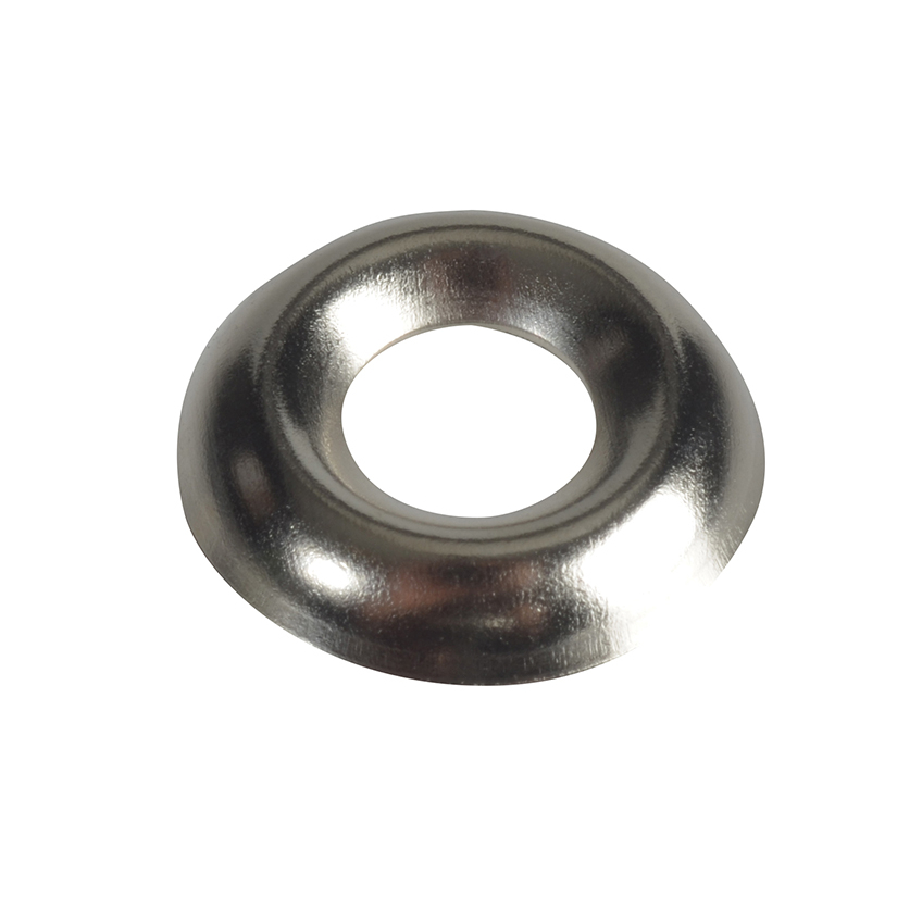 ForgeFix Screw Cup Washers, Nickel Plated