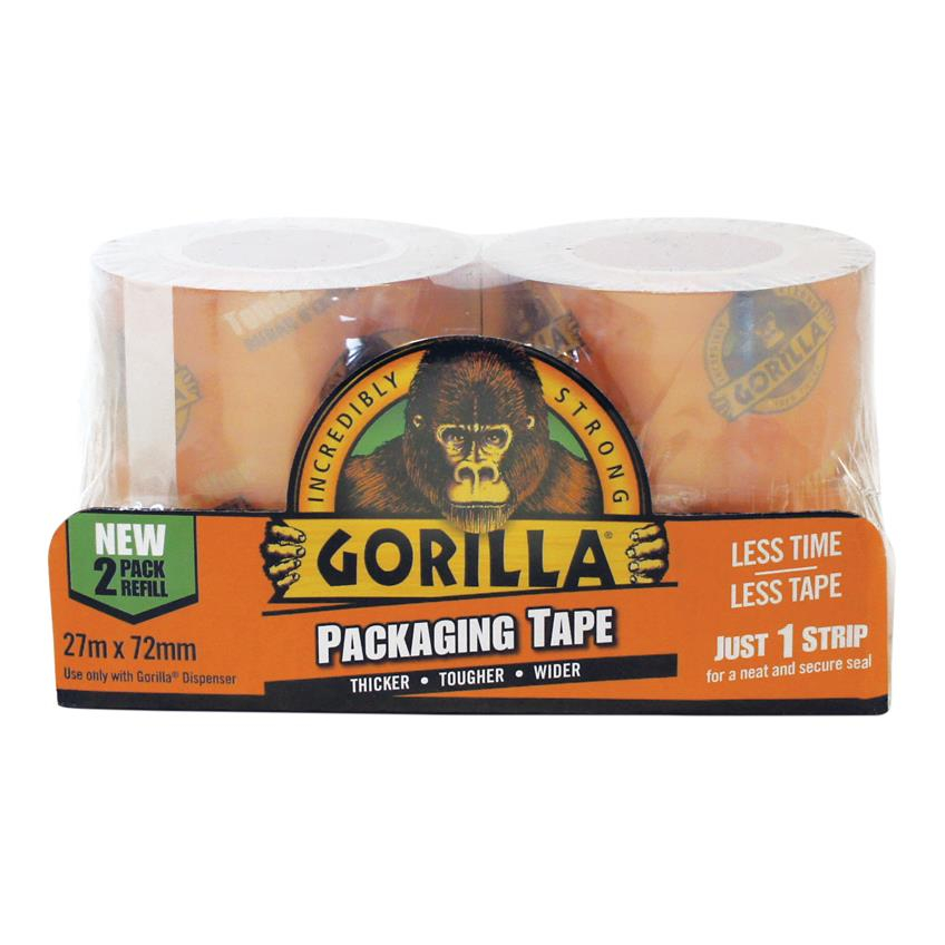 Gorilla Glue Gorilla Packaging Tape Refill 72mm x 27m  (Pack 2)