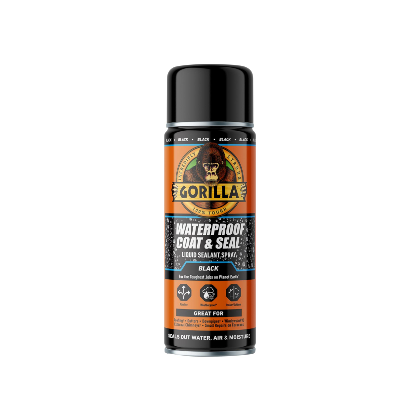 Gorilla Glue Waterproof Coat & Seal Spray Black 450ml