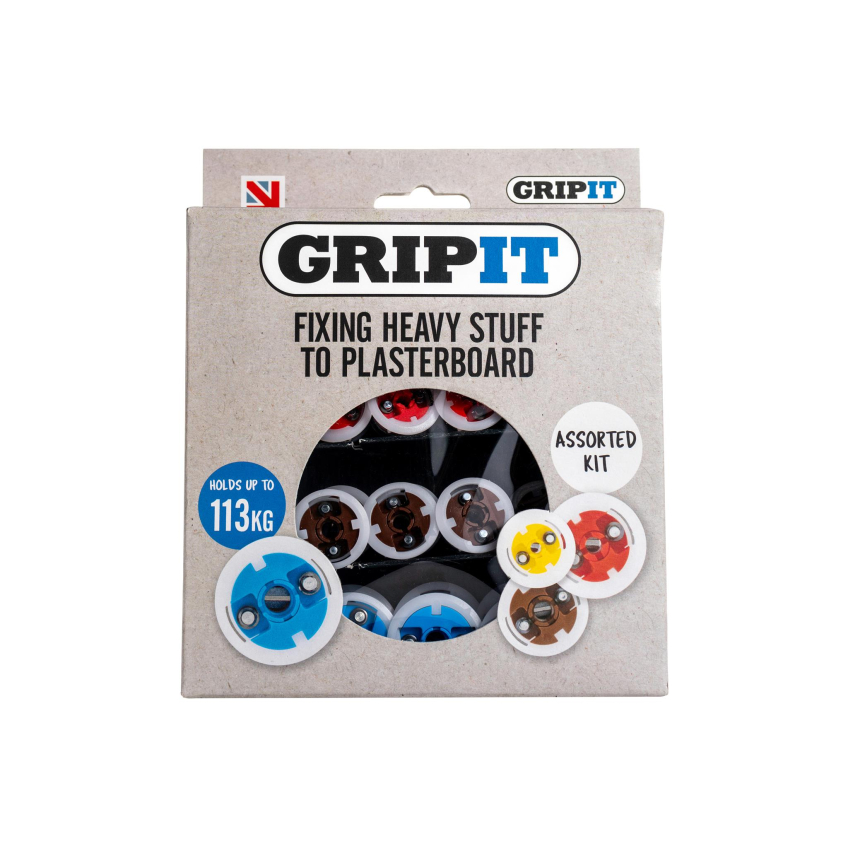 Gripit Plasterboard Fixings Assorted Kit, 32 Piece
