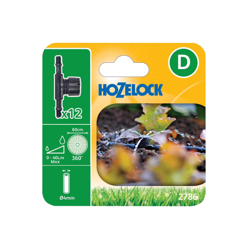 Hozelock 2786 In Line Adjustable Mini Sprinkler 4mm (Pack 12)