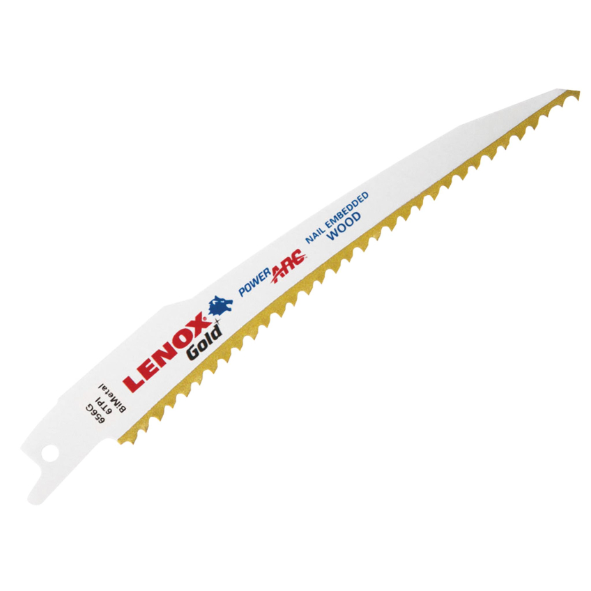 LENOX 656GR Gold® Wood Cutting Reciprocating Saw Blades 150mm 6 TPI (Pack 5)