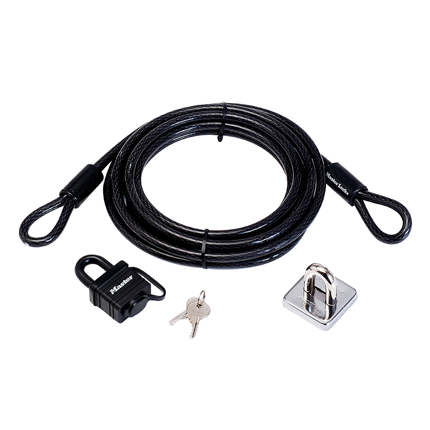 Master Lock Garden Security Kit with Lock Anchor & Cable 4.5m