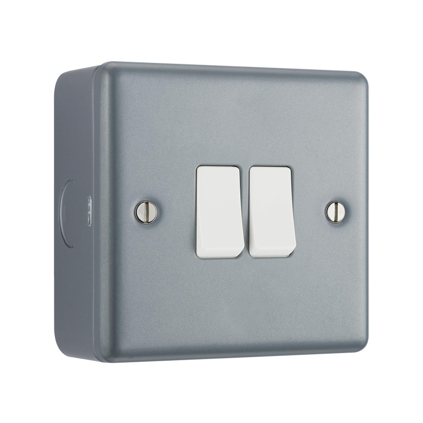 Masterplug Metal Clad Light Switch