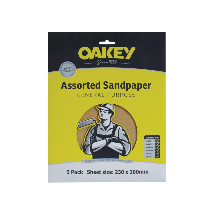Oakey General-Purpose Sandpaper 230 x 280mm