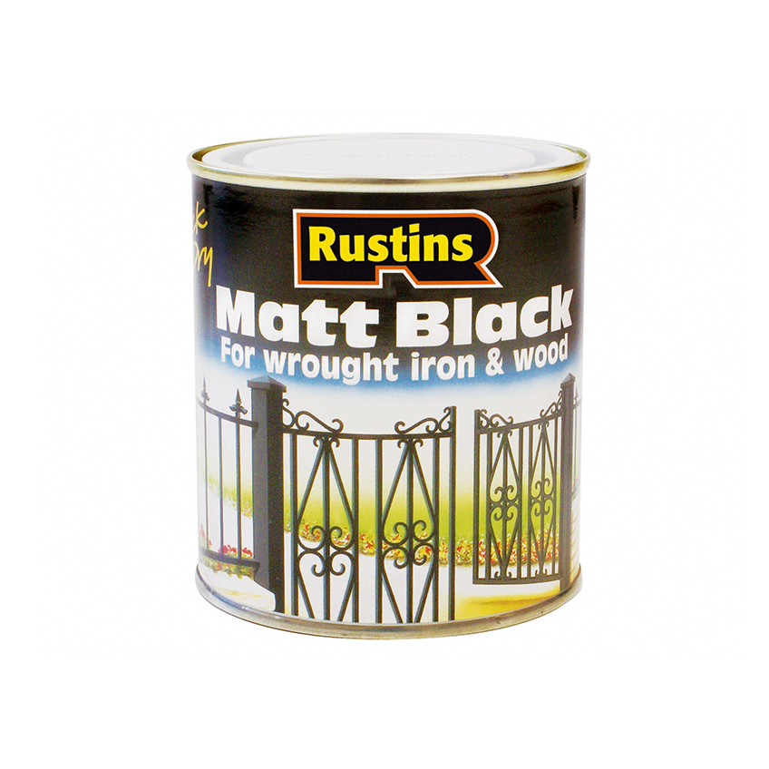 Rustins Matt Black Paint Quick Drying 2.5 Litre