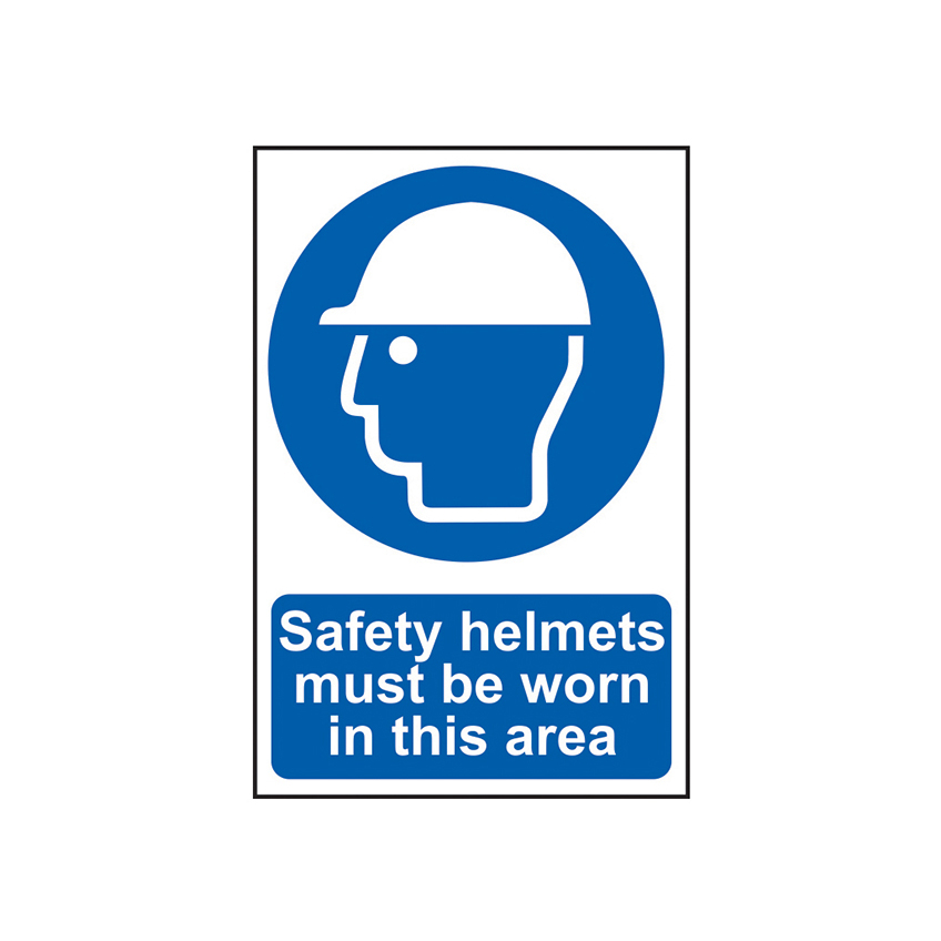 Scan Sign: Safety Helmets Must Be Worn