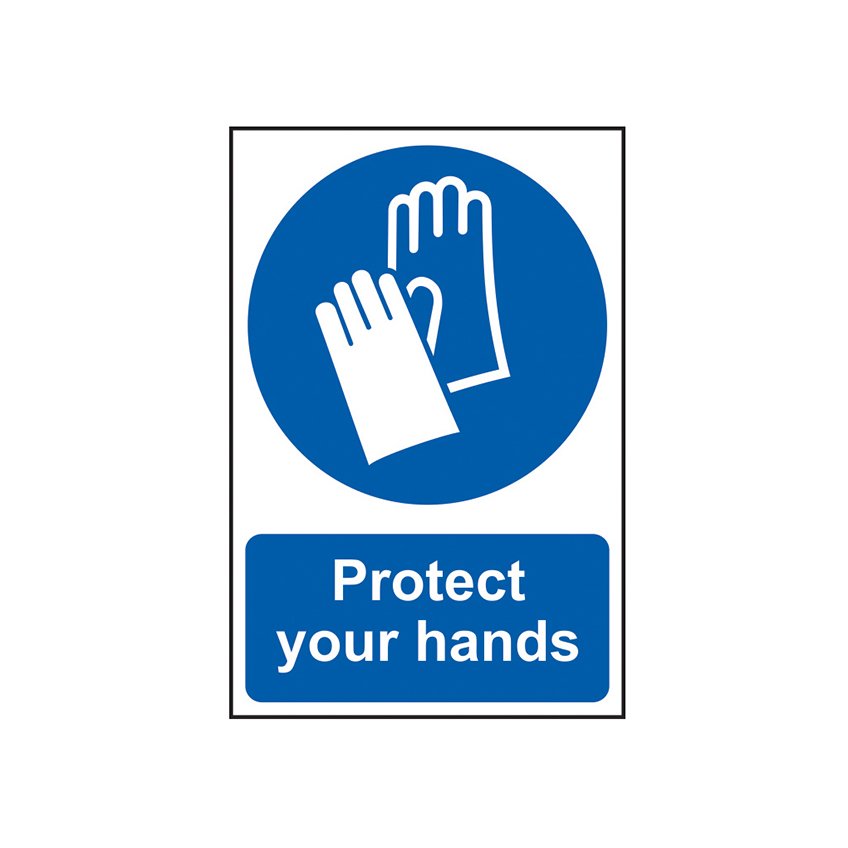 Scan Protect Your Hands - PVC Sign 200 x 300mm