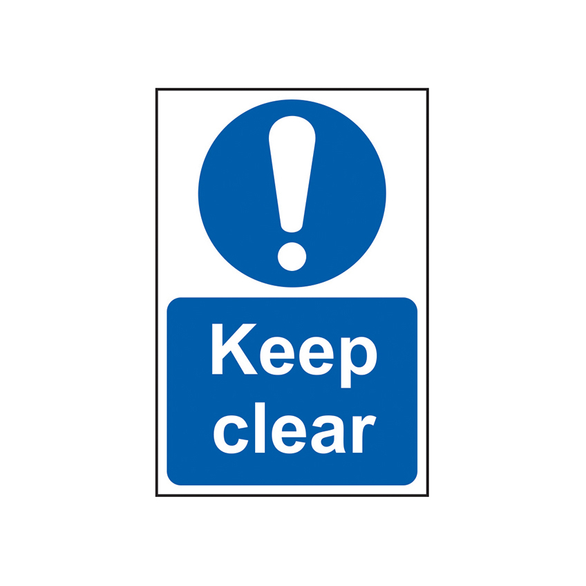 Scan Keep Clear - PVC Sign 200 x 300mm
