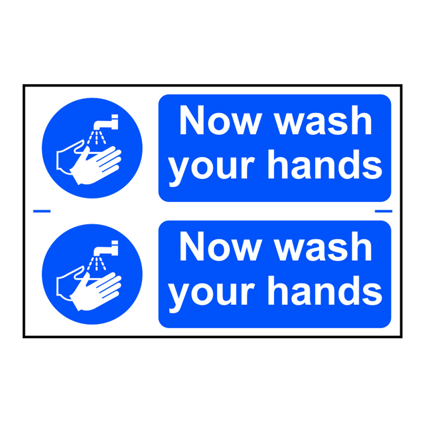 Scan Now Wash Your Hands - PVC Sign 300 x 200mm