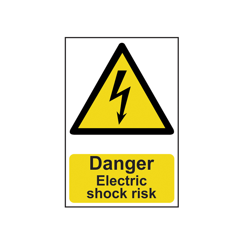Scan Danger Electric Shock Risk - PVC Sign 200 x 300mm