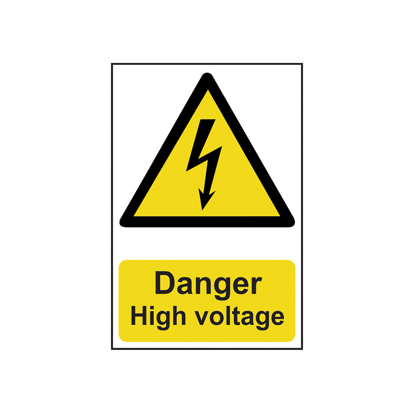 Scan Danger High Voltage - PVC Sign 200 x 300mm