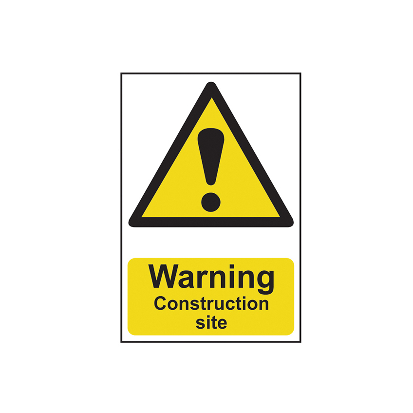 Scan Warning Construction Site - PVC Sign 200 x 300mm