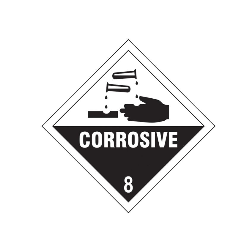 Scan Corrosive 8 - Self Adhesive Vinyl Sign 100 x 100mm