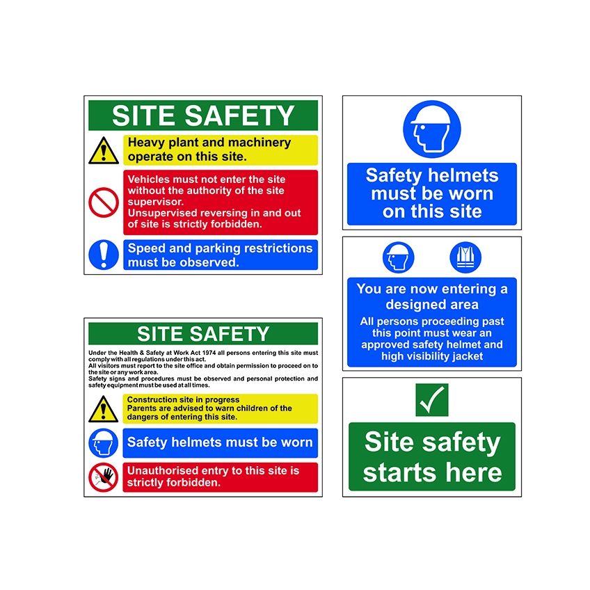 Scan PVC Construction Site Pack (5 signs)
