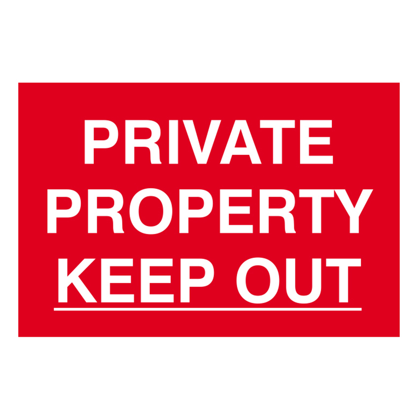 Scan Private Property Keep Out - PVC Sign 300 x 200mm