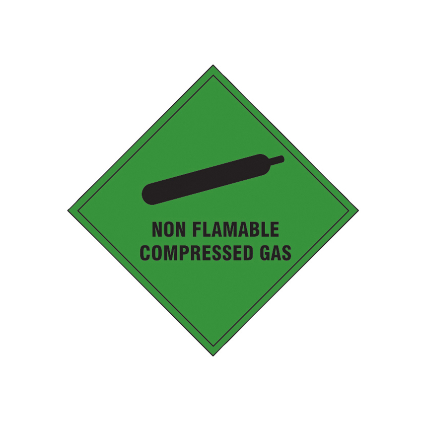 Scan Non Flammable Compressed Gas - Self Adhesive Vinyl Sign 100 x 100mm