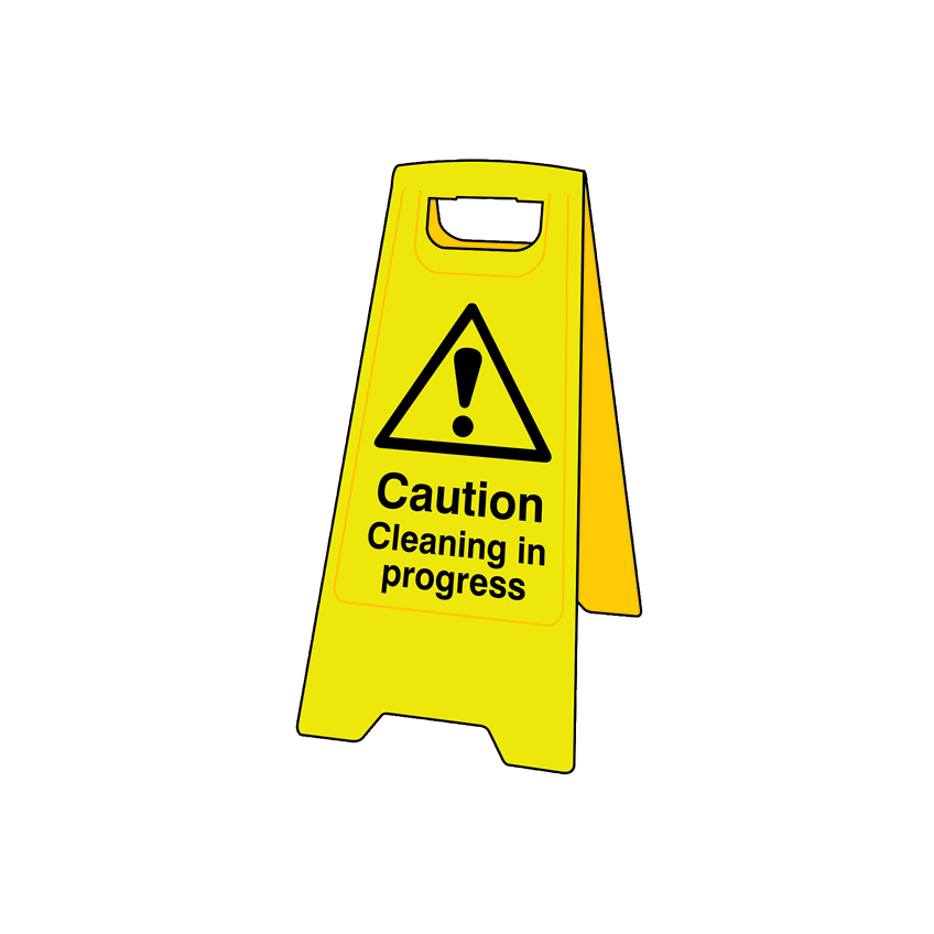 Scan Caution Cleaning In Progress - Heavy Duty 'A' Board