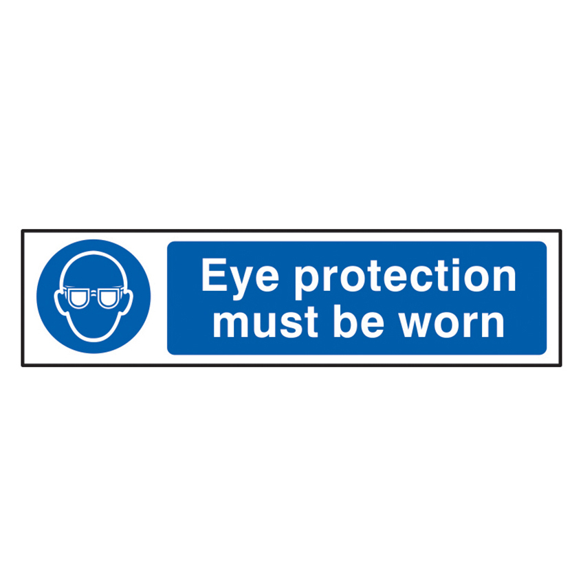 Scan Eye Protection Must Be Worn - PVC Sign 200 x 50mm
