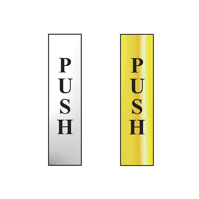 Scan Sign: Push (Vertical)