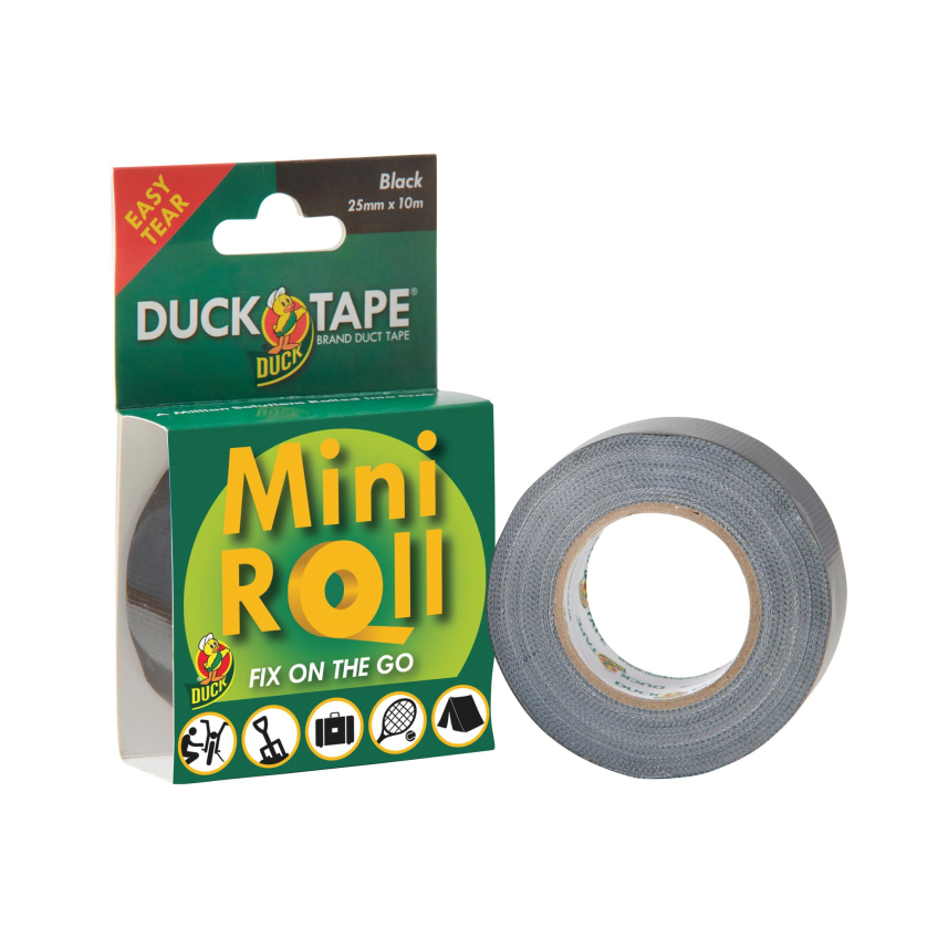 Shurtape Duck Tape® Mini Roll 25mm x 10m Black