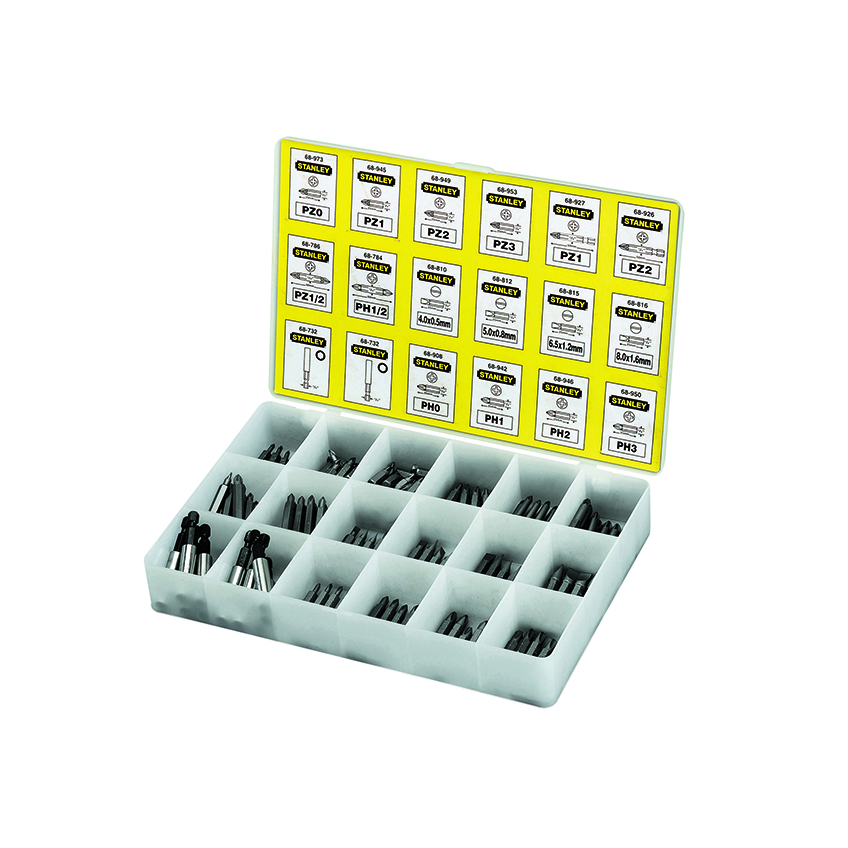 STANLEY® Insert Bits & Magnetic Bit Holders Assorted Tray, 200 Piece