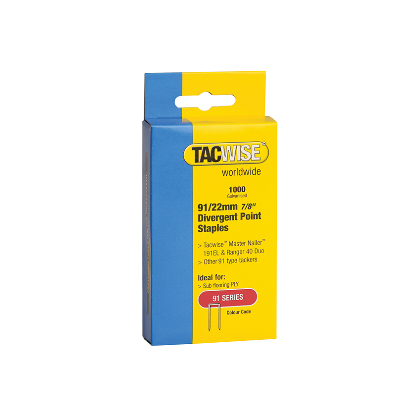 Tacwise 91 Series Divergent Point Staples