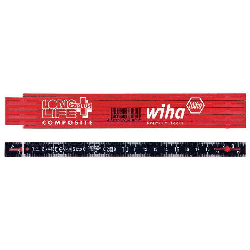 Wiha LongLife Plus Composite Folding Ruler 2m