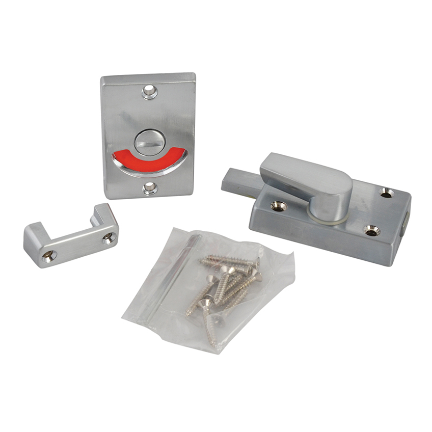Yale Locks Indicator Bolt for Bathrooms or W.C Doors Satin Chrome P127