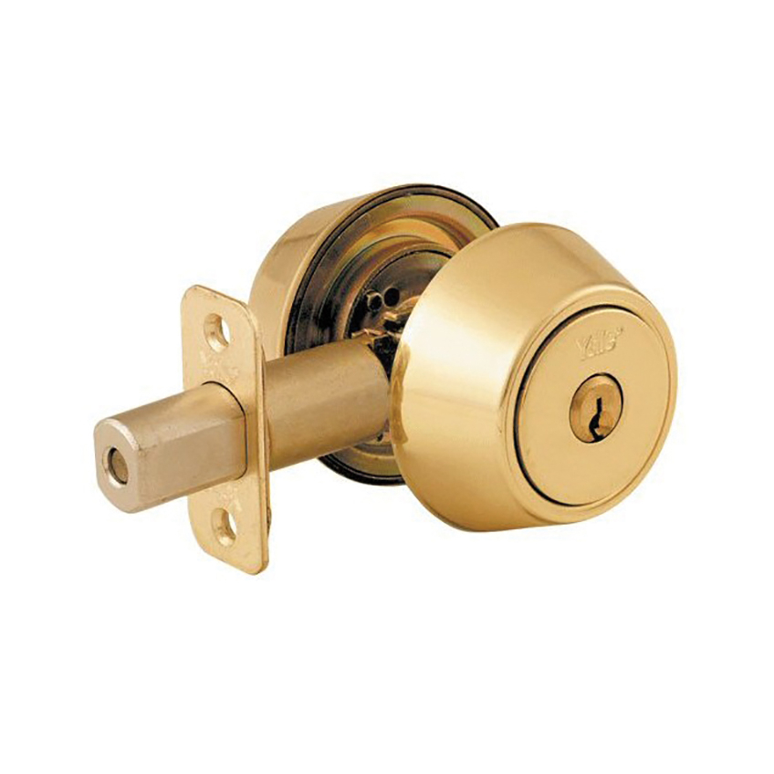 Yale Locks P5211 Security Deadbolt Polished Brass